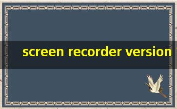 screen recorder version 1.2.5.5